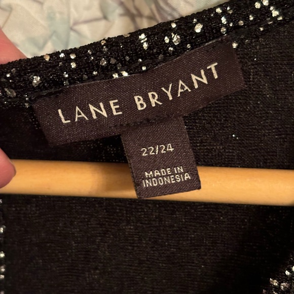 Lane Bryant black silver glitter dress 22/24 - Picture 5 of 6